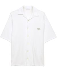 Prada - Terry Towelling Short-Sleeve Shirt - Lyst