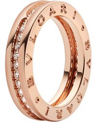 BVLGARI - And Diamond B.Zero1 One-Band Ring - Lyst