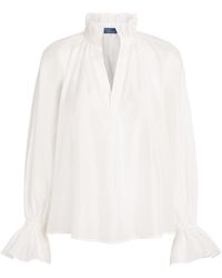 Polo Ralph Lauren - Cotton-Silk Lina Blouse - Lyst