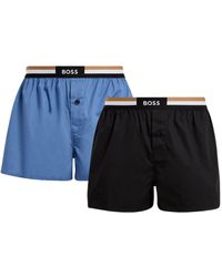 BOSS - Woven Logo Boxer Shorts (pack Of 2) - Lyst