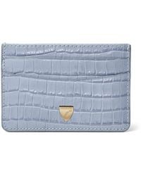 Aspinal of London - Leather Croc-Embossed Slim Card Holder - Lyst