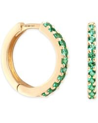 Astrid & Miyu - And Emerald Single Hoop Earring - Lyst