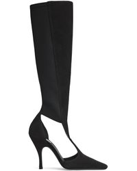 Alaïa - Suede Cut-Out Boots 100 - Lyst