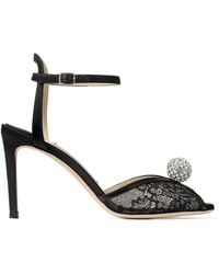 Jimmy Choo - Sacora 85 Lace Sandals - Lyst