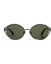 Maje - Metal Round Sunglasses - Lyst