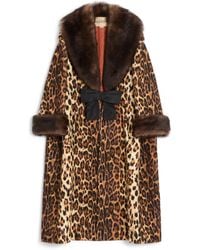 Valentino - Wool Leopard Print Coat - Lyst