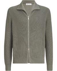 Brunello Cucinelli - Cotton Zip-Up Cardigan - Lyst