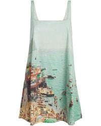 STAUD - Endless Summer Print Brio Mini Dress - Lyst