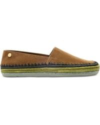 Loewe - X Paula's Ibiza Suede Raffia-Trim Rio Slippers - Lyst