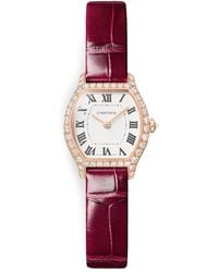 Cartier - And Diamond Tortue Watch - Lyst