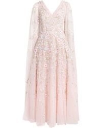 Needle & Thread - Cape-Detail Ethereal Blooms Maxi Dress - Lyst