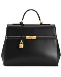 Dolce & Gabbana - Palmellato Calfskin Marlene Top-Handle Bag - Lyst