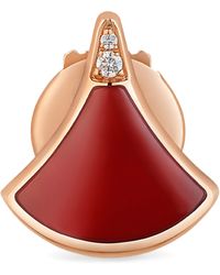 BVLGARI - Diamond And Carnelian Divas' Dream Earring - Lyst