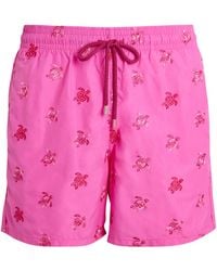 Vilebrequin - Embroidered-Turtle Mistral Swim Shorts - Lyst