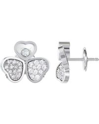 Chopard - And Diamond Happy Hearts Wings Earrings - Lyst