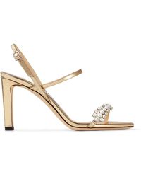 Jimmy Choo Leather Meira 85mm Sandals - Save 37% | Lyst