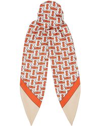 Burberry Printed Mulberry Silk-twill Hair Tie - Red