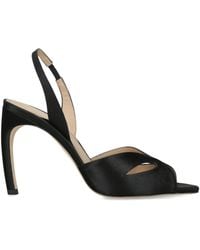 Victoria Beckham - Satin Harlow Mask Slingback Heels 100 - Lyst
