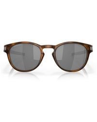 Oakley - Tortoiseshell Latch Round Sunglasses - Lyst