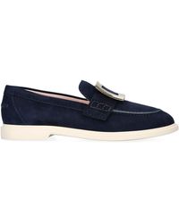 Roger Vivier - Suede Buckle-detail Loafers - Lyst