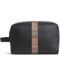 Paul Smith - Leather Signature Stripe Wash Bag - Lyst