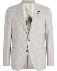 Lardini - Wool-Cashmere Check Blazer - Lyst