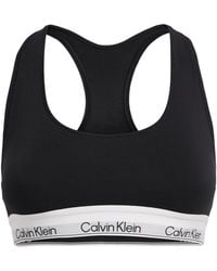 Calvin Klein - Cotton-Blend Icon Unlined Bralette - Lyst