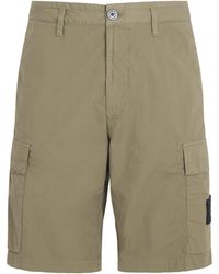 Stone Island - Cotton-Blend Logo Cargo Shorts - Lyst