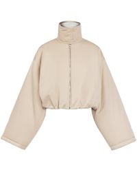 Alaïa - Leather Layered Bomber Jacket - Lyst