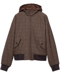 Prada - Wool Hooded Jacket - Lyst