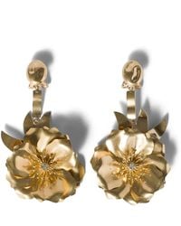 Miu Miu - Floral Drop Clip-On Earrings - Lyst