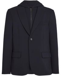 Emporio Armani - Detachable-Insert Hooded Blazer - Lyst