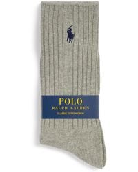 Polo Ralph Lauren - Cotton-Blend Classic Crew Socks - Lyst