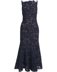Self-Portrait - Lace Sleeveless Midi Dress - Lyst