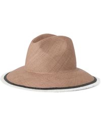 Brunello Cucinelli - Straw Embellished Fedora Hat - Lyst