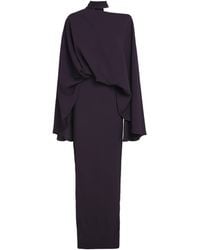 ‎Taller Marmo - Crepe Cady Brooks Maxi Dress - Lyst