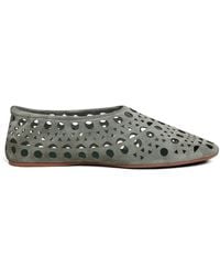 Alaïa - Suede Vienne Ballet Flats - Lyst