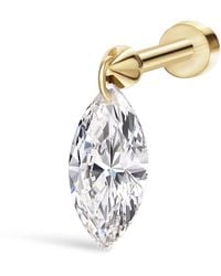 Maria Tash - Floating Marquise Diamond Charm Threaded Stud Earring - Lyst
