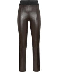 Brunello Cucinelli - Stretch-Nappa Leather Leggings - Lyst