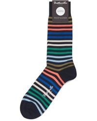 Pantherella - Cotton-Blend Striped Kilburn Socks - Lyst