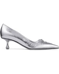 Jimmy Choo - Scarlett 50 Metallic Lambskin Pumps - Lyst