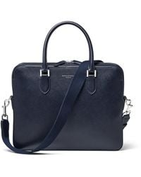 Aspinal of London - Leather Mount Street Briefcase Bag - Lyst