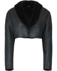 Max Mara - Cropped Shearling Jacket - Lyst
