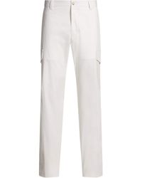 BOSS - Cotton-Silk-Blend Cargo Trousers - Lyst