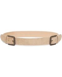 Max Mara - Suede Double-Buckle Belt - Lyst