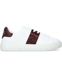 Versace - Embellished Greca Sneakers - Lyst
