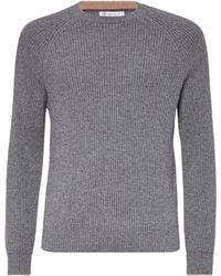 Brunello Cucinelli - Cashmere Ribbed Sweater - Lyst