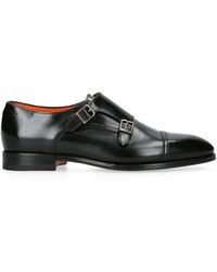 Santoni - Leather Adrian Blake Monk Shoes - Lyst