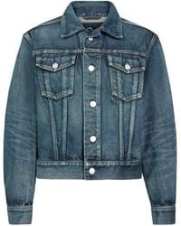 Alaïa - Trucker Denim Jacket - Lyst