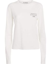 Acne Studios - Distressed Logo Long-Sleeve T-Shirt - Lyst